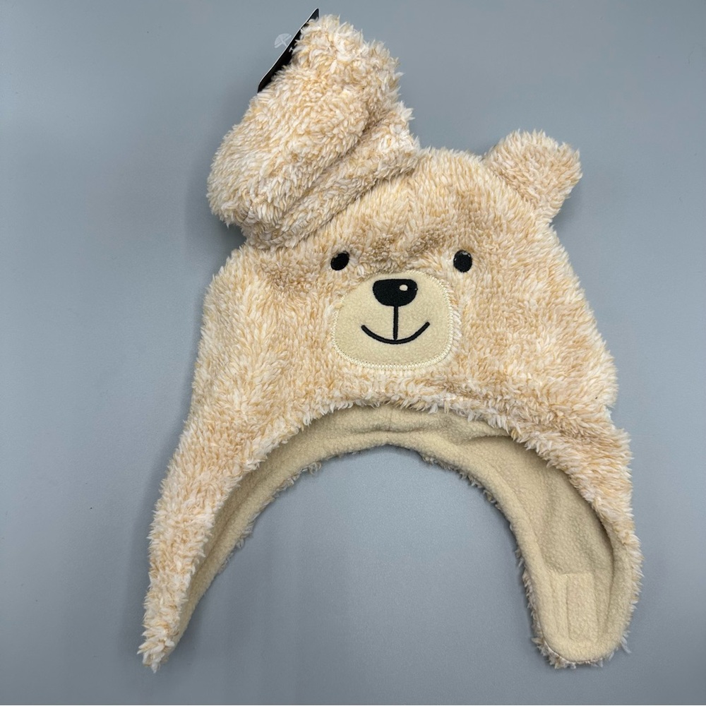 Weatherproof Winter Soft Hat Mittens Set Size 12-24M Tan Brown